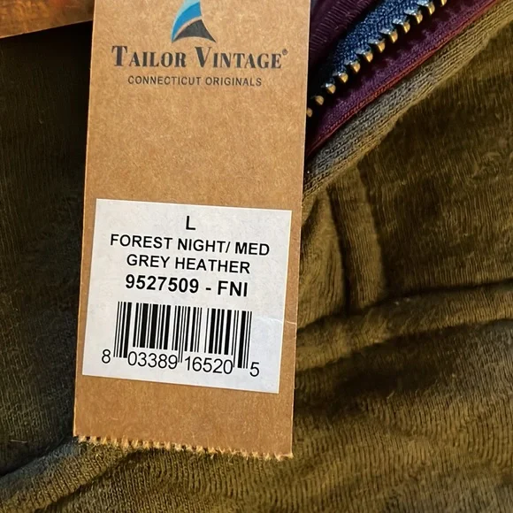 NWT Tailor Vintage Quilted Quarter Zip Pullover - Picture 7 of 8